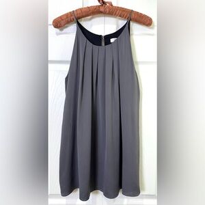Milly Silk Flowy Tank Blouse – Grey with Black Lining | Size 4 EUC